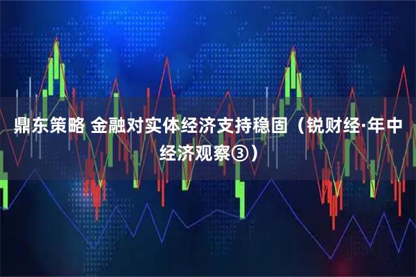 鼎东策略 金融对实体经济支持稳固（锐财经·年中经济观察③）